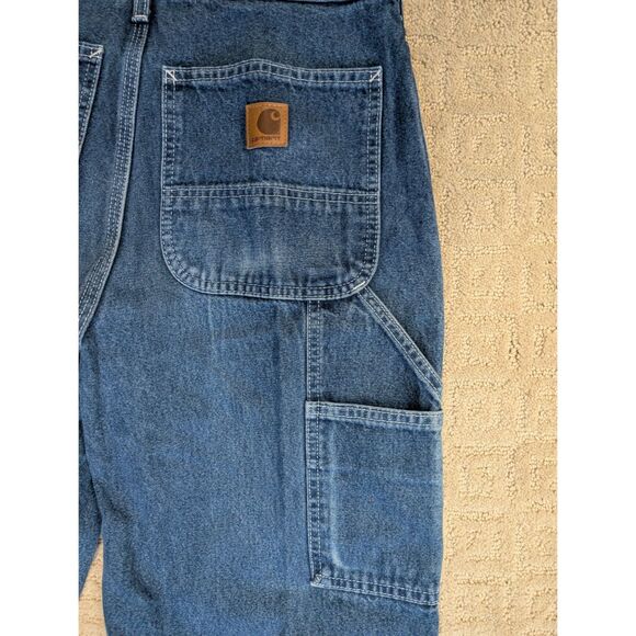 Carhartt Carpenter Jeans Mens 31X34 B13 DST Workwear Utility 100% Cotton - Picture 7 of 12